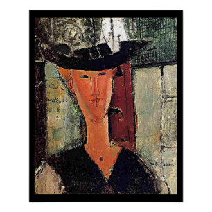 Poster Modigliani - Madame Pompadour portrait