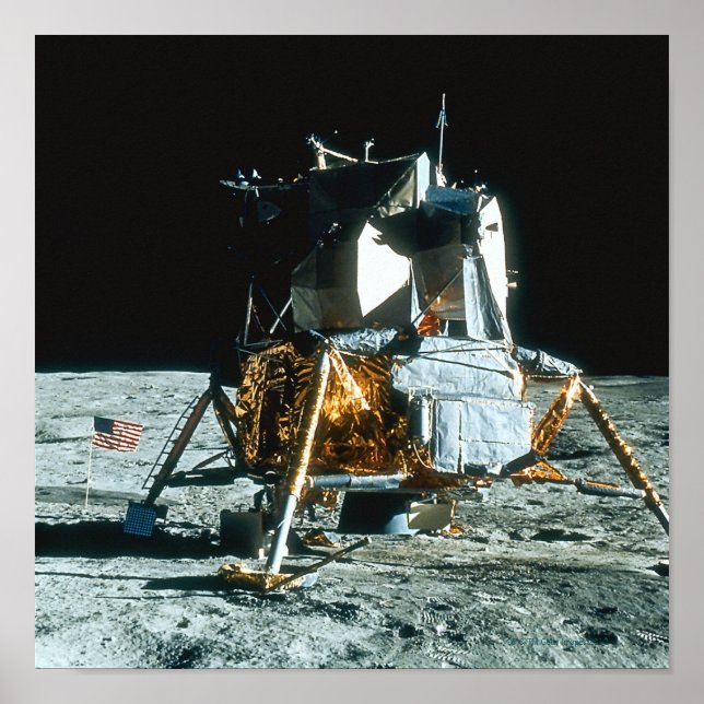 Poster Module lunaire sur la Lune (Devant)