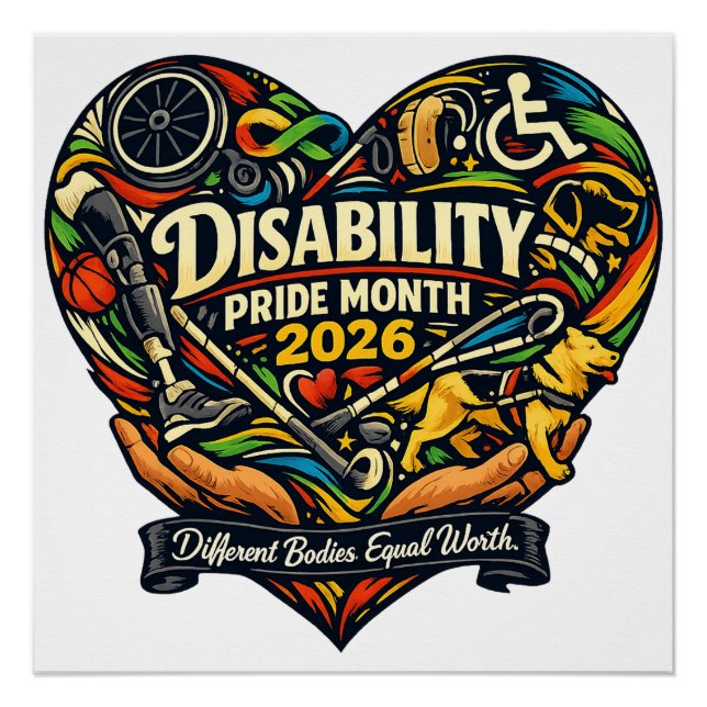 Poster Mois de la fierté du handicap 2026 Conception de c (Devant)