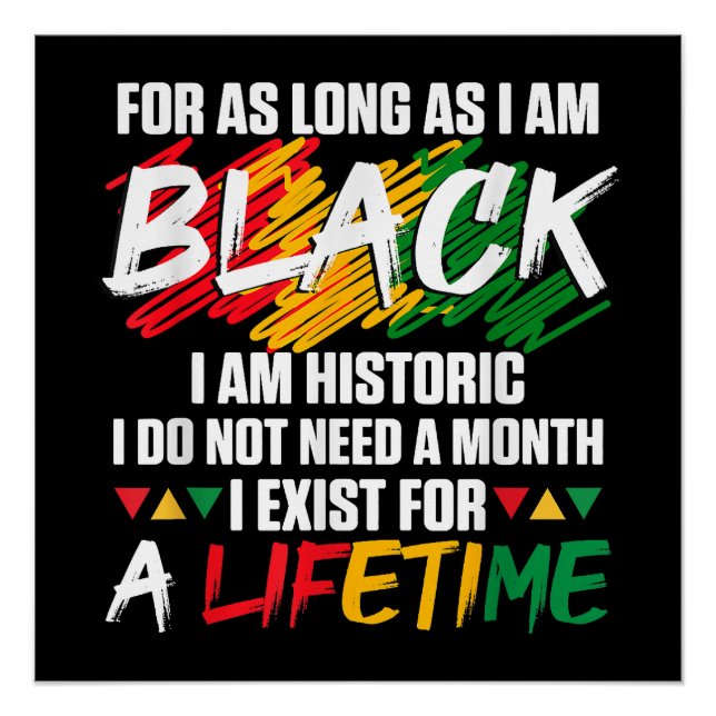 Poster Mois de l'histoire des Noirs Pour aussi longtemps  (Devant)
