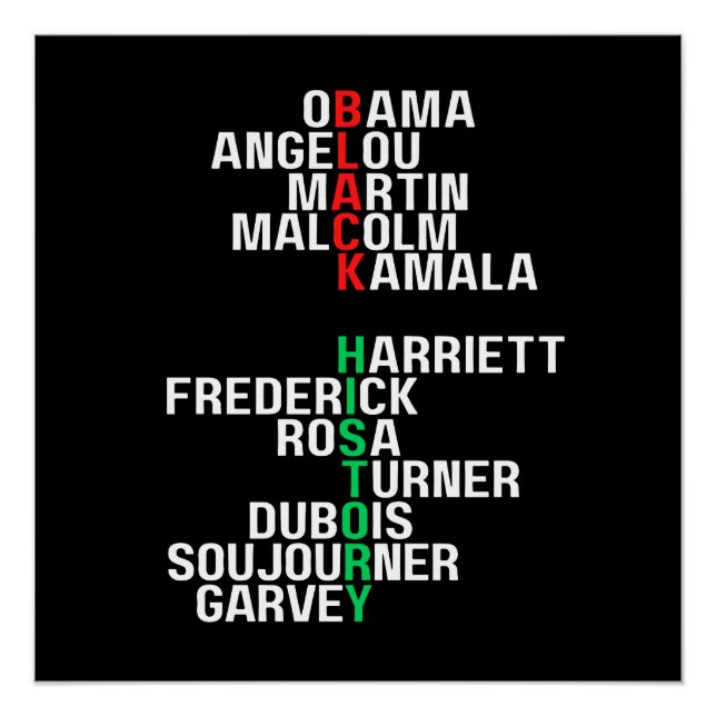 Poster Mois de l'histoire noire Melanin King Reine Sista  (Devant)