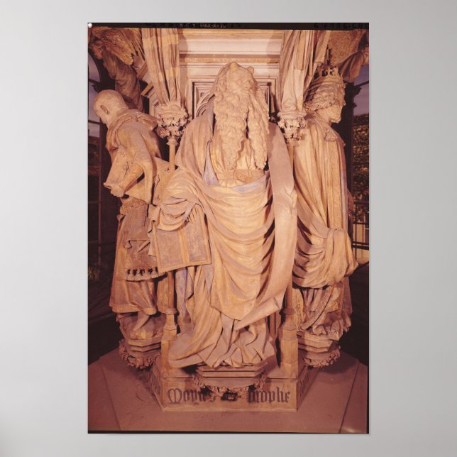 Poster Moïse, détail du piédestal hexagonal (Devant)