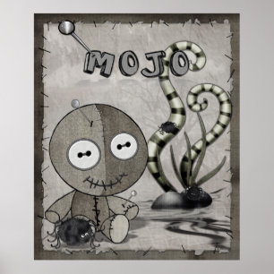 Poster MOJO Gothique Voodoo Doll Folk Art