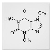 Molécule de caféine Chimie Café Atomes