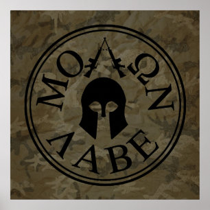 Poster Molon Labe, viennent les prendre