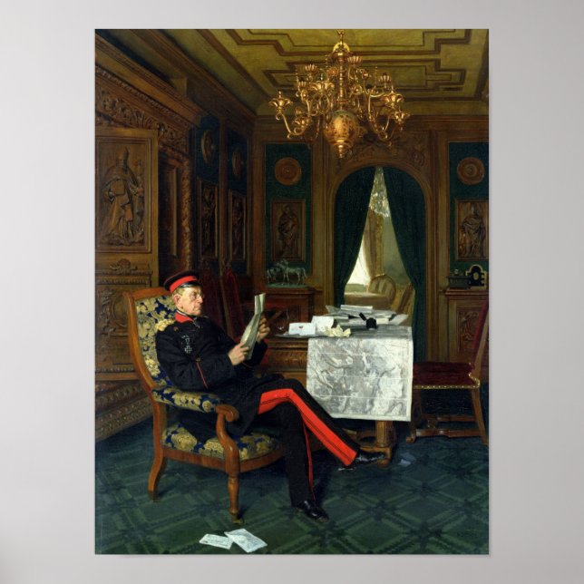 Poster Moltke à Versailles, 1872 (Devant)