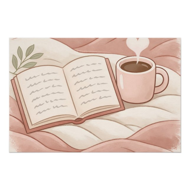 Poster Moment de lecture cosy - Design pour les amoureux  (Devant)