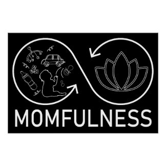 Poster Momfulness Lotus Infinity Bébé Chaos Dessin au tra
