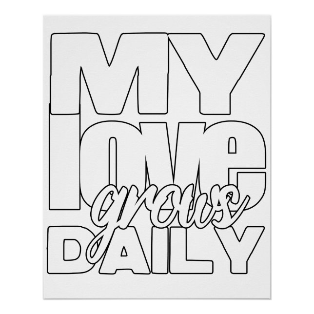 Poster Mon amour grandit tous les jours (Devant)