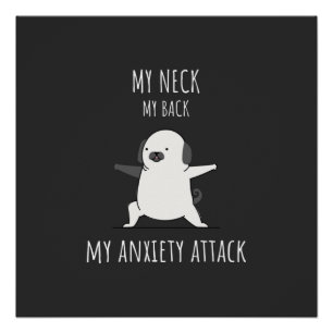 Poster Mon Cou Mon Dos Mon Attaque Anxiété