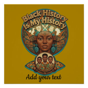 Poster Mon héritage africain, l'histoire des Noirs est mo