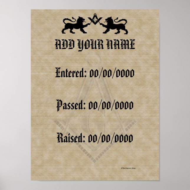 Poster Mon histoire masonique (Devant)