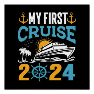 Poster Mon premier voyage en croisière 2024