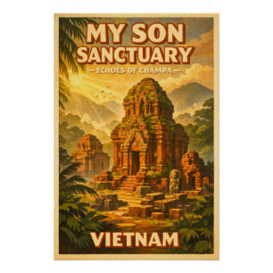 Poster Mon Sanctuaire de Mi Son, Vietnam, dans un classiq