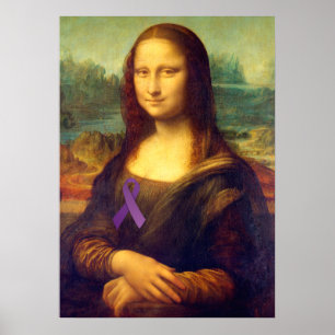Poster Mona Lisa Au Ruban Violet