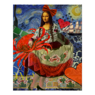 Poster Mona Lisa Fun Zodiaque Fantaisiste 