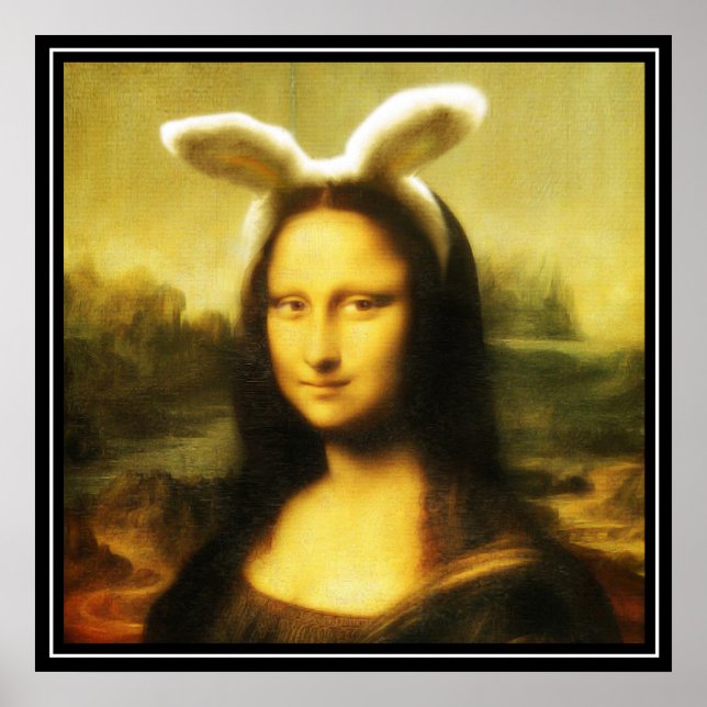 Poster Mona Lisa Le lapin de Pâques (Devant)