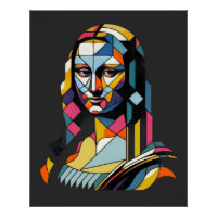 Mona Lisa Moderne de Style Vitrail
