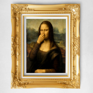 Poster Mona Lisa se tenant le nez