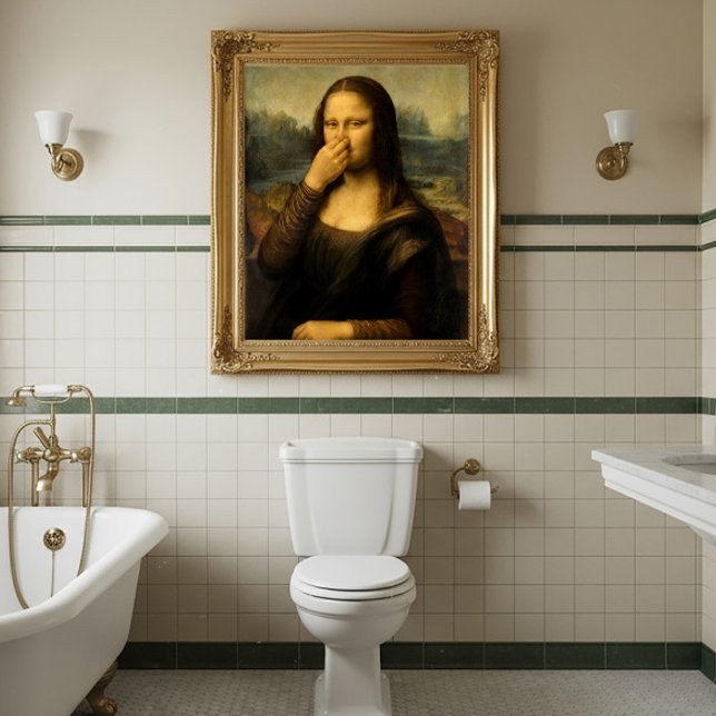 Poster Mona Lisa se tenant le nez n°2 (Créateur téléchargé)