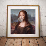 Poster Mona Lisa souffle de bulle grise gomme<br><div class="desc">Mona Lisa souffle de bulle grise gomme</div>