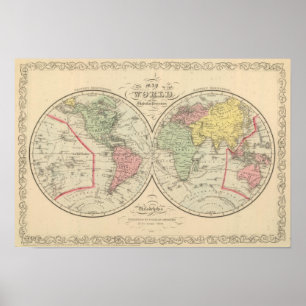 Poster Monde sur la projection mondiale