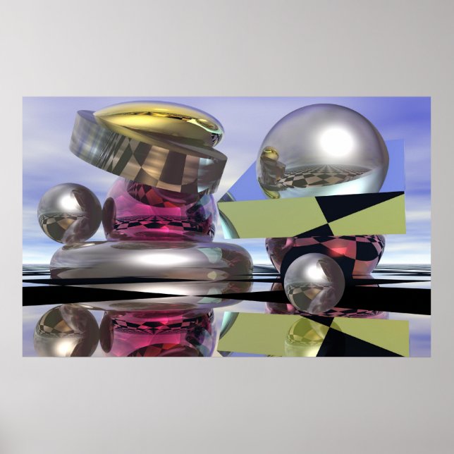 Poster Mondes reflétant (Devant)