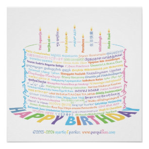 Poster Mondial de gâteaux pour Anniversaire