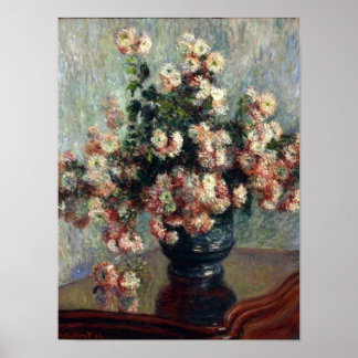 Poster Monet Chrysanthemums Imprimer