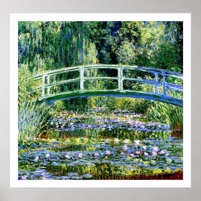 Poster Monet - Etang Lily et pont japonais (Devant)