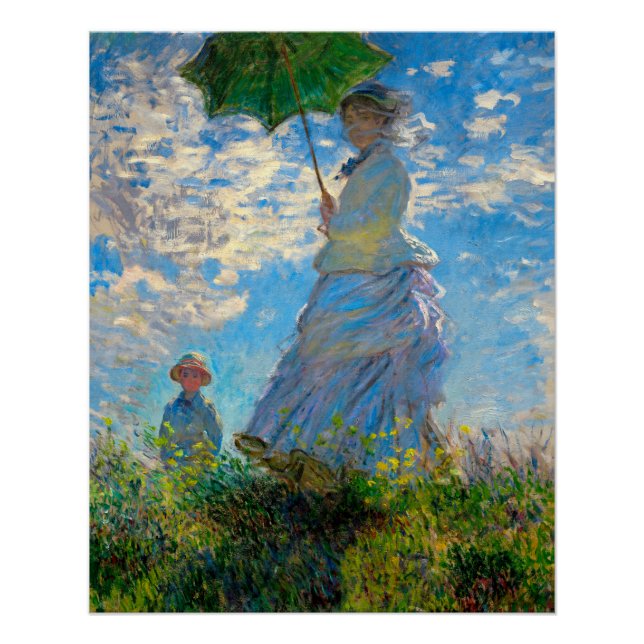 Poster Monet Femme Parasol Impressionnisme (Devant)
