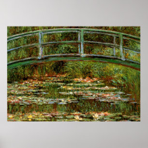 Poster Monet French Japanese Bridge Art