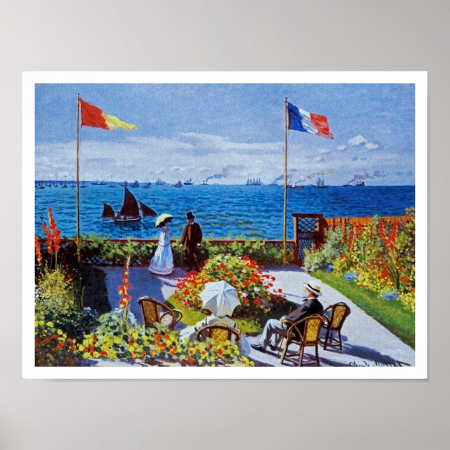 Poster Monet: Garden at Sainte-Adresse (Devant)