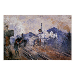 Poster Monet - Gare Saint-Lazare, Piste Sortant,