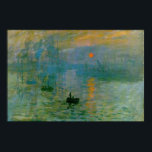 Poster Monet "Impression, lever du soleil"<br><div class="desc">Monet peint ce tableau du soleil vu par la brume au port du Havre au printemps 1872. Maintenant dans le domaine public,  des tirages de qualité de cette belle oeuvre d'art peuvent maintenant être offerts au public.</div>