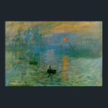 Poster Monet "Impression, lever du soleil"<br><div class="desc">Monet peint ce tableau du soleil vu par la brume au port du Havre au printemps 1872. Maintenant dans le domaine public, des tirages de qualité de cette belle oeuvre d'art peuvent maintenant être offerts au public.</div>