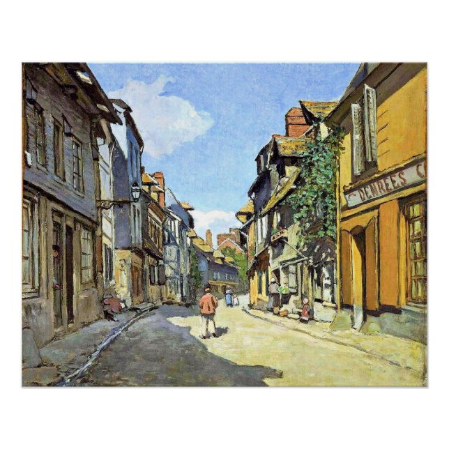Poster Monet - La Rue Bavolle à Honfleur (Devant)