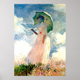 Poster Monet Lady avec Parasol
