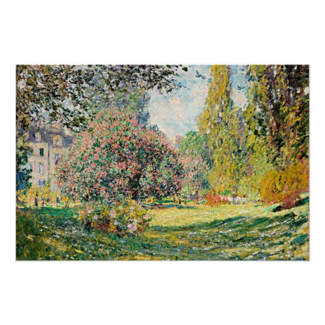 Poster Monet - Paysage, Le Parc Monceau, (Devant)