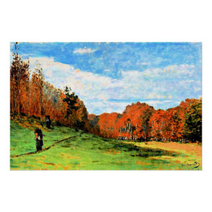 Poster Monet - Porteurs de bois en Fontainebleau