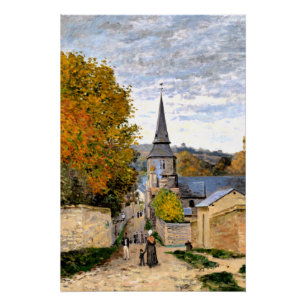 Poster Monet - Rue à Saint-Adresse