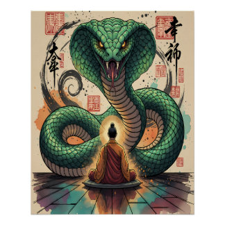 Poster Monk and Serpent