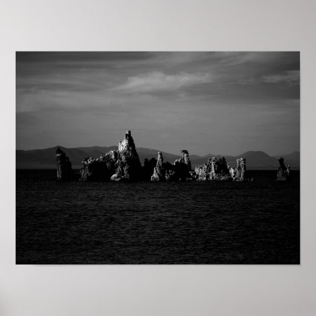 Poster Mono Lake California - Noir et Blanc (Devant)