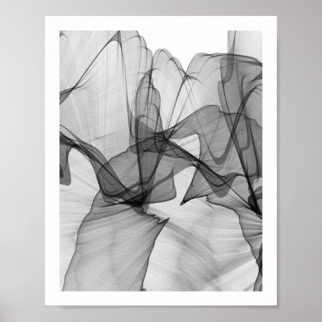 Poster Monochrome Abstrait | 8x10 (Devant)