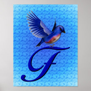 Poster Monogramme initial F