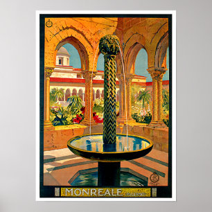 Poster Monreale Palerme Sicile Italie Travel Art