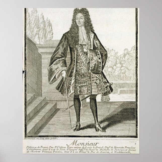 Poster Monsieur Philippe Duc d'Orleans de France (Devant)