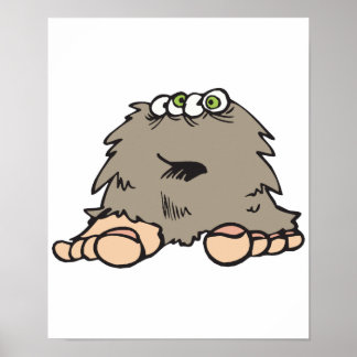 Poster monstre à gros pied
