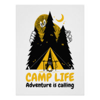 Monstre de camping drôle – Aventure de la vie en c