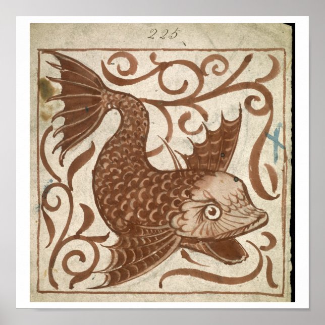 Poster Monstre de mer (avec papier) (Devant)